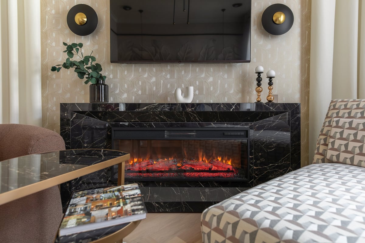 Expert marble and stone restoration team serving New Jersey - elegant luxury marble fireplace